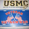 License Plate: Veteran Vietnam War. Donated by Dave Johnson.