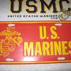 License Plate: U.S. Marines. Donated by Dave Johnson.